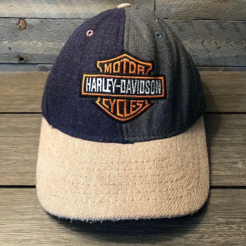 Vintage 90s Harley Davidson Strapback logo Hat